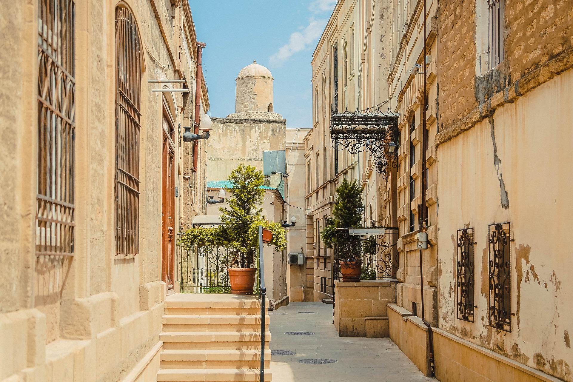 Charming little street in Baku