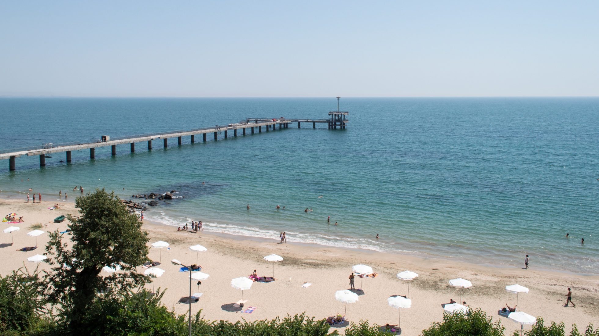 Plaża i molo w Burgas