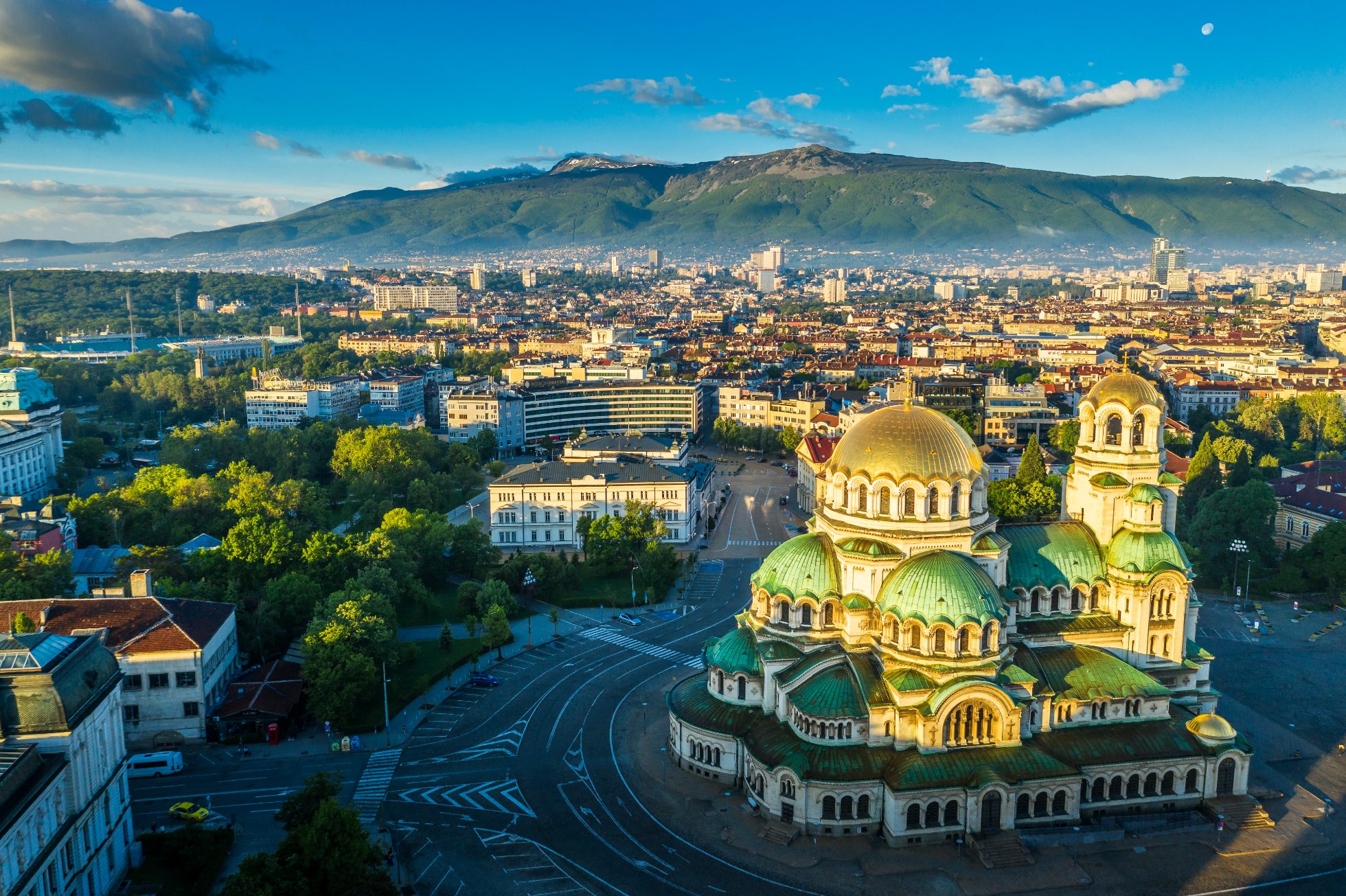 Panorama of Sofia with the Alexander Nevsky Cathedral, Bulgaria