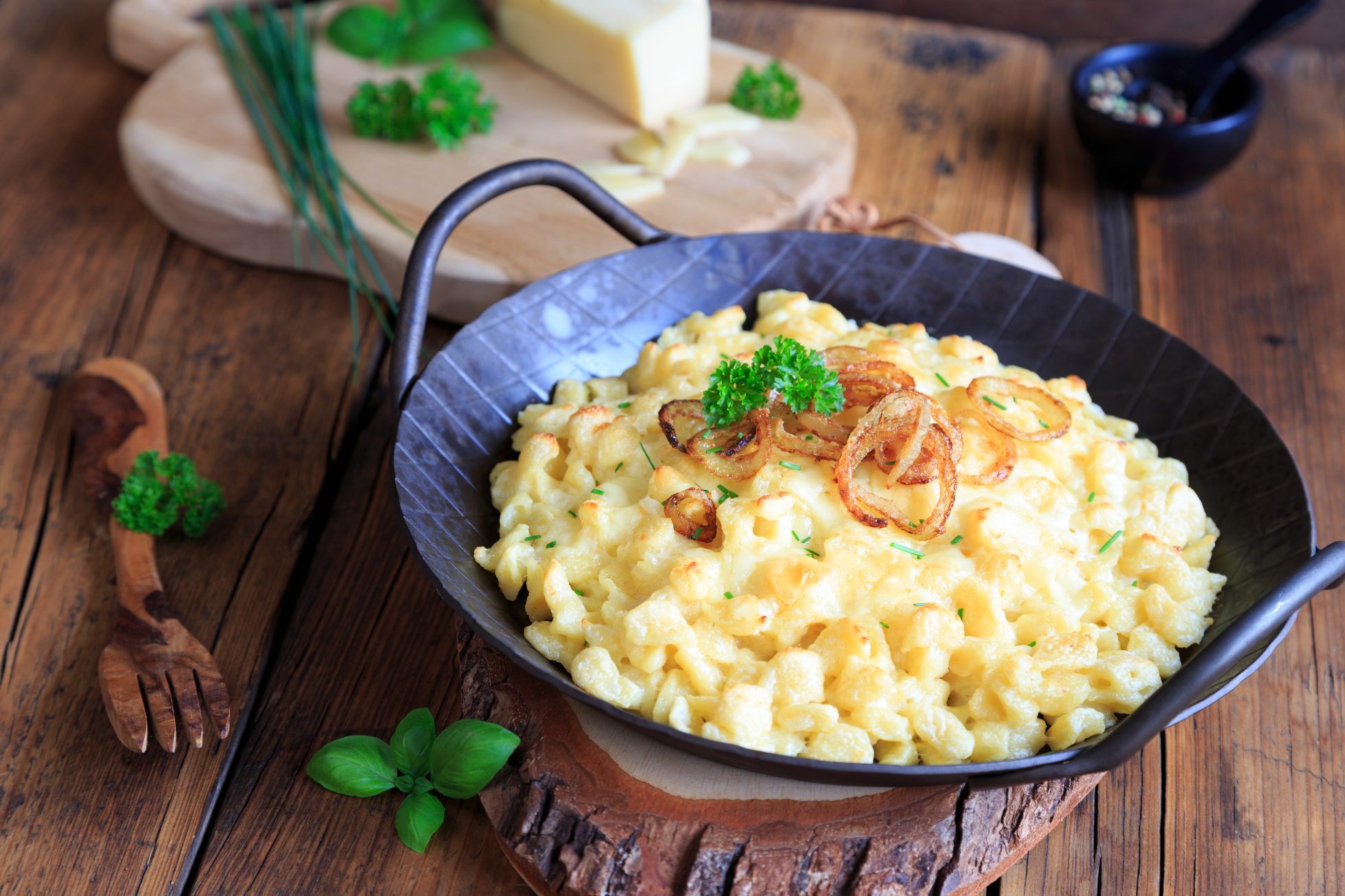 Ser spaetzle na patelni, kuchnia austriacka
