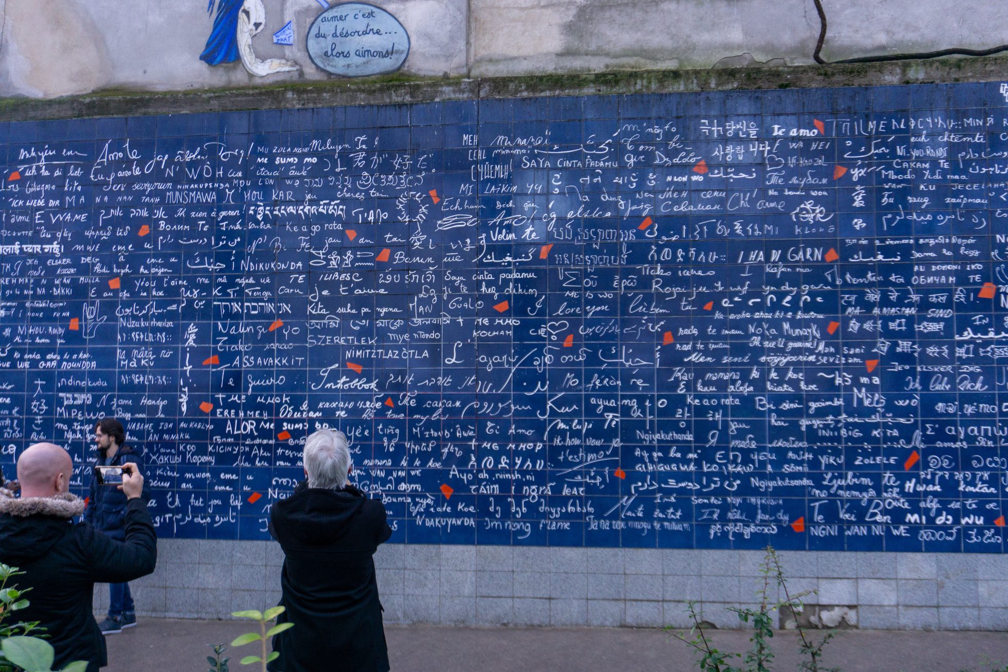 Wall of love in Paris, France, the most instagrammed places in Paris