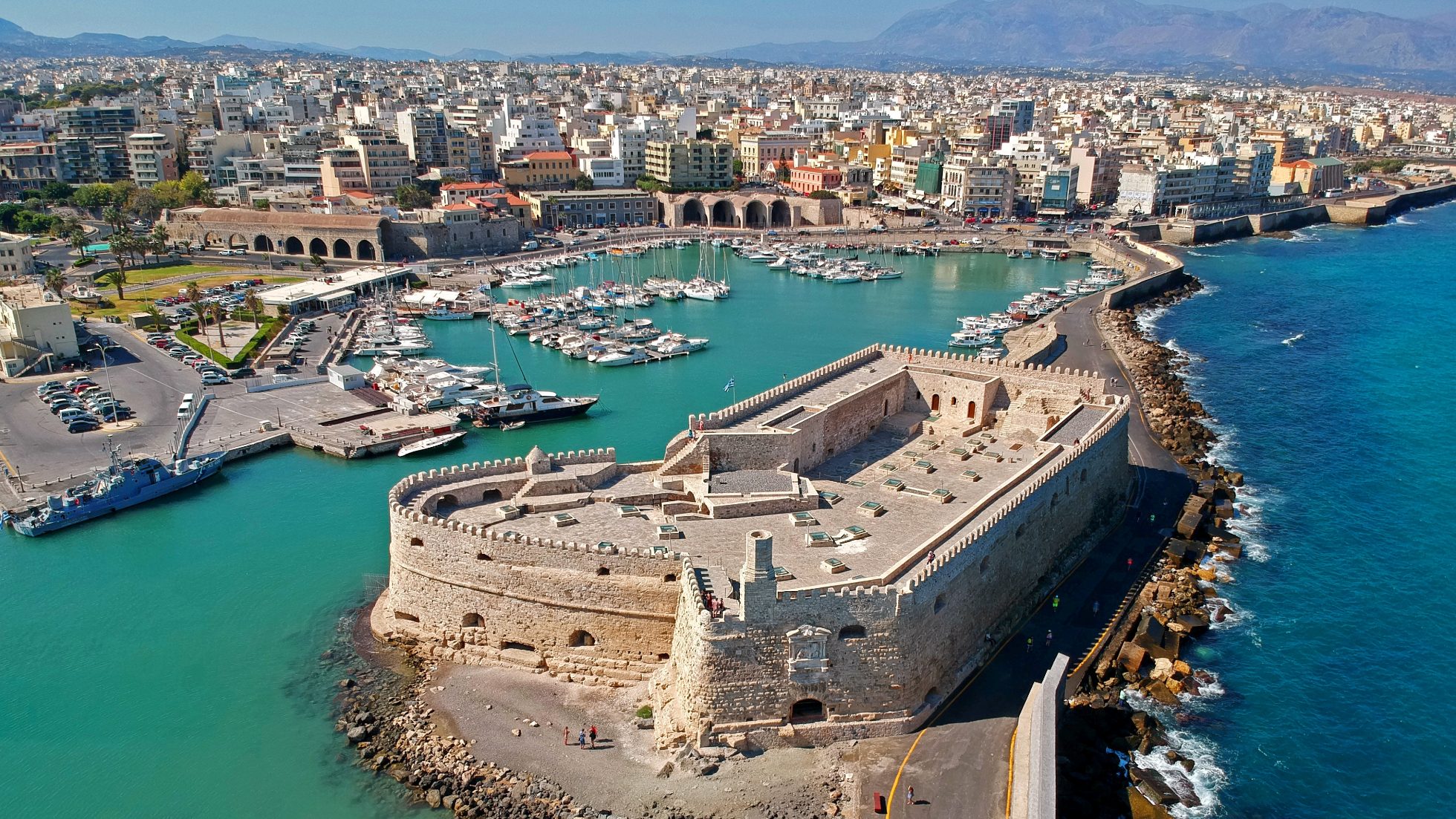 Iraklion is the biggest city on the Crete island, Greece