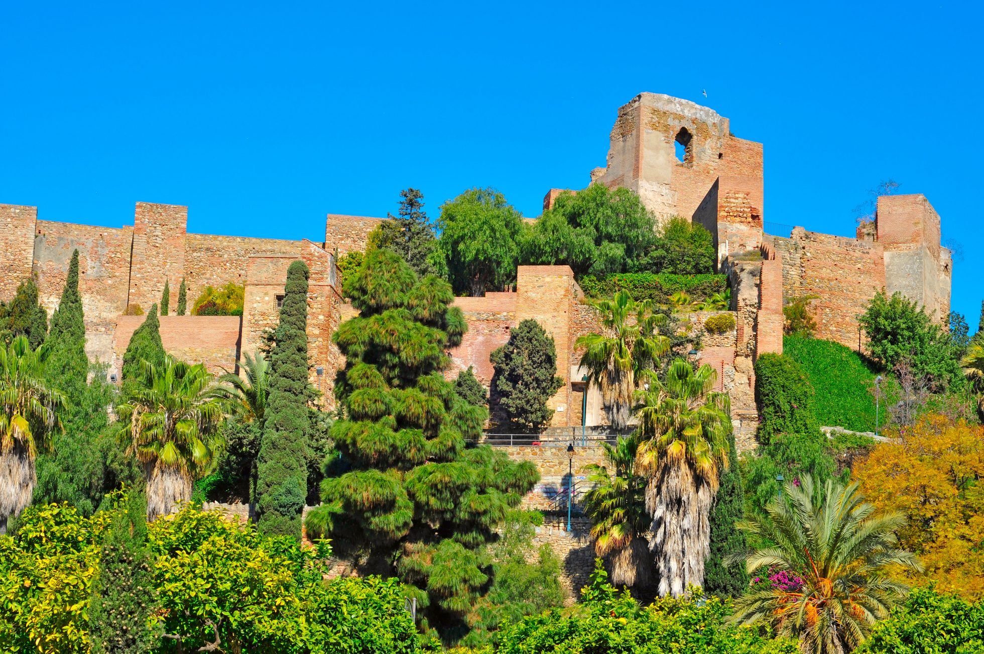"a view of Alcazaba of Malaga, in Malaga, Spain"