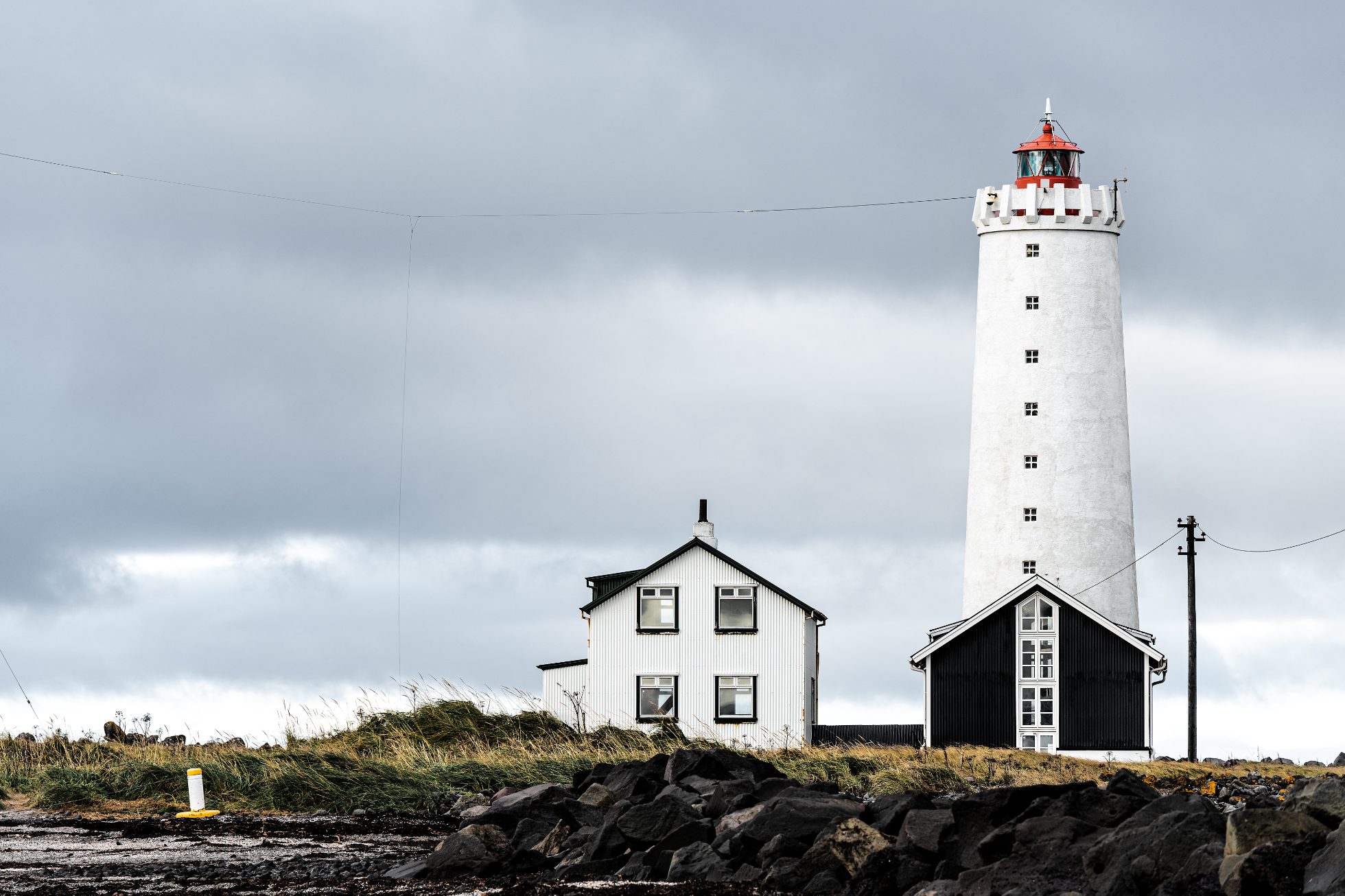 Latarnia morska na wyspie Grotta, Islandia