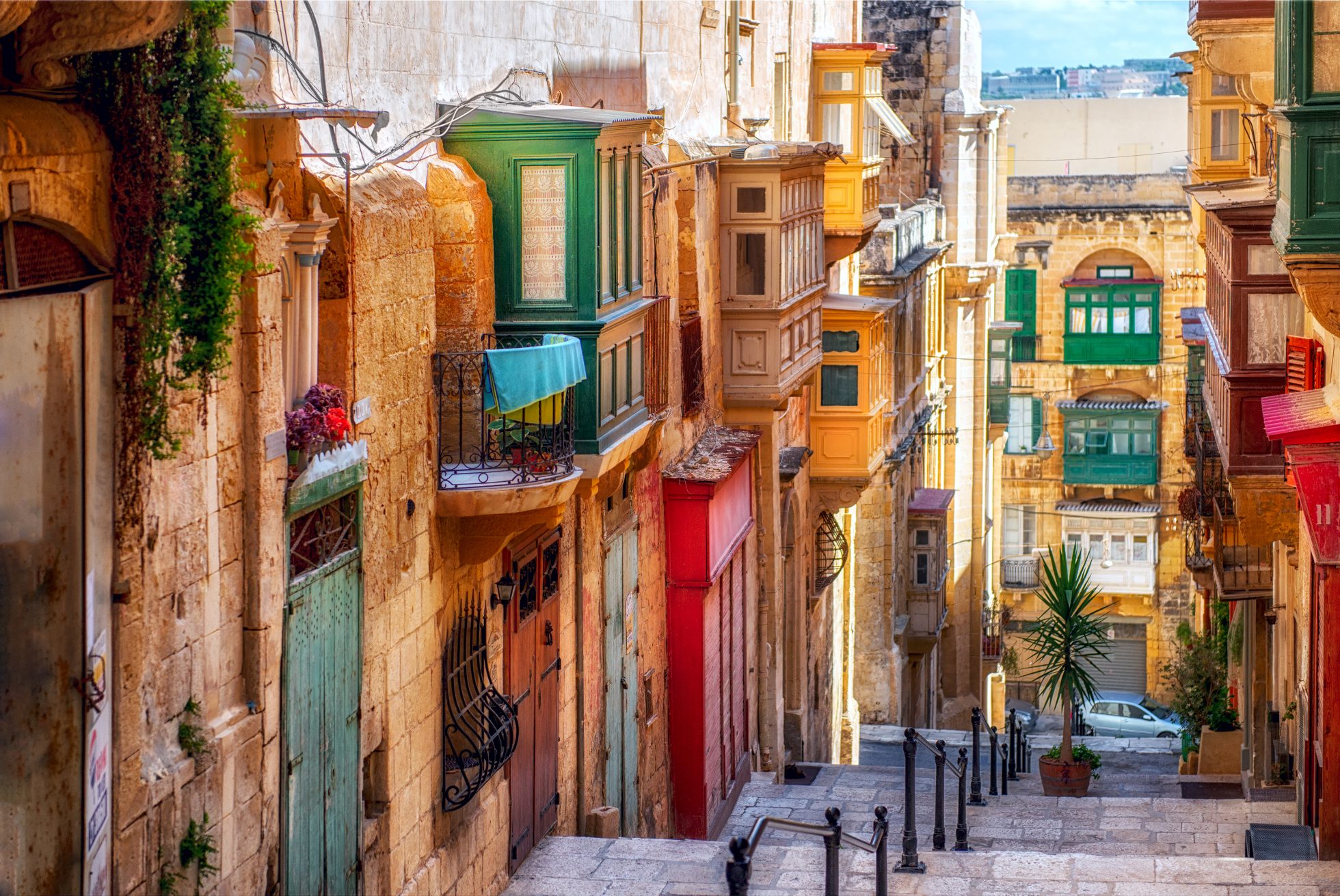 A view of the streets of Valetta