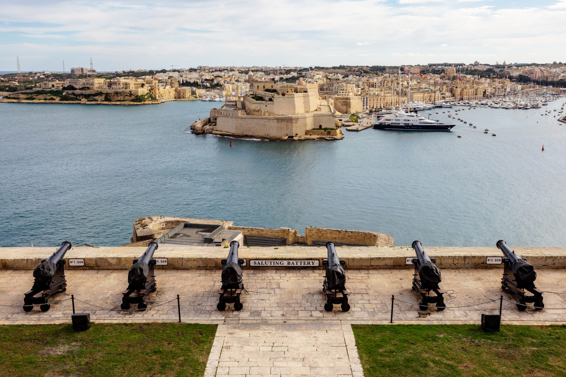 The Saluting Battery w Valettcie na Malcie