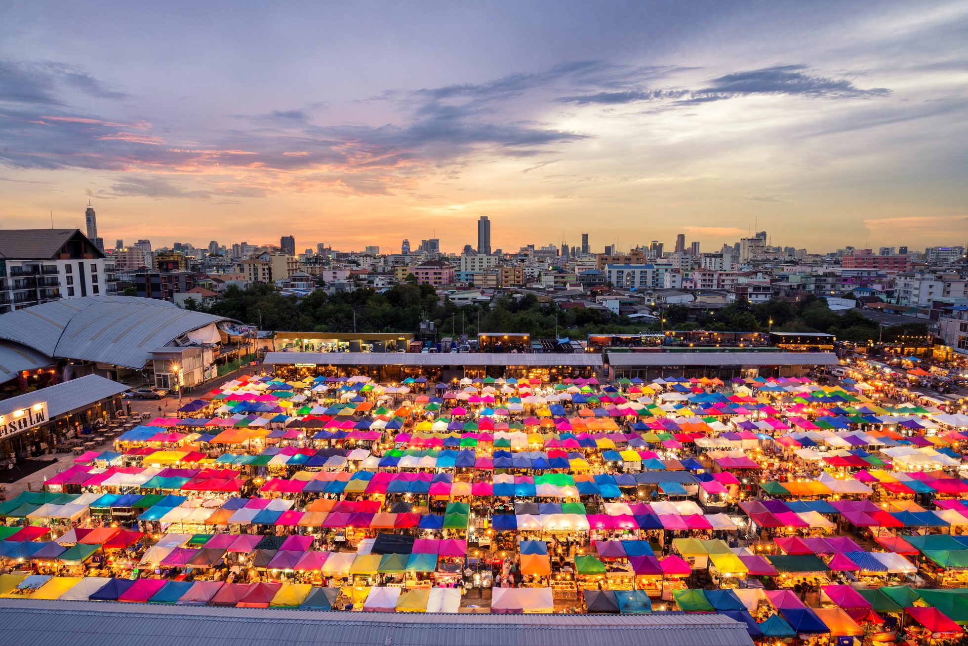 Widok na Targ Chatuchak