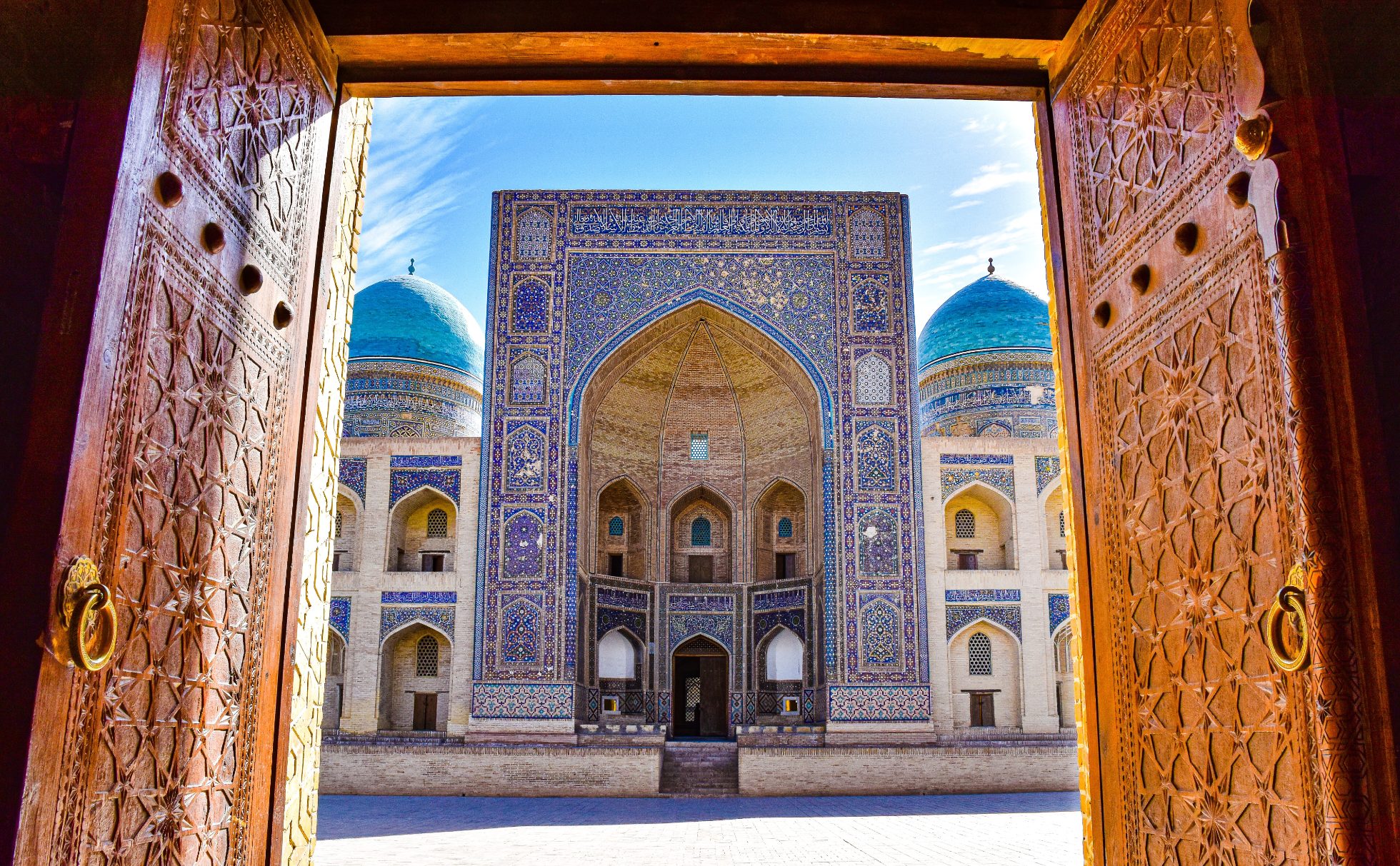 View of the entrance gate to Registan Square in Bukhara, Uzbekistan, Uzbekistan attractions
