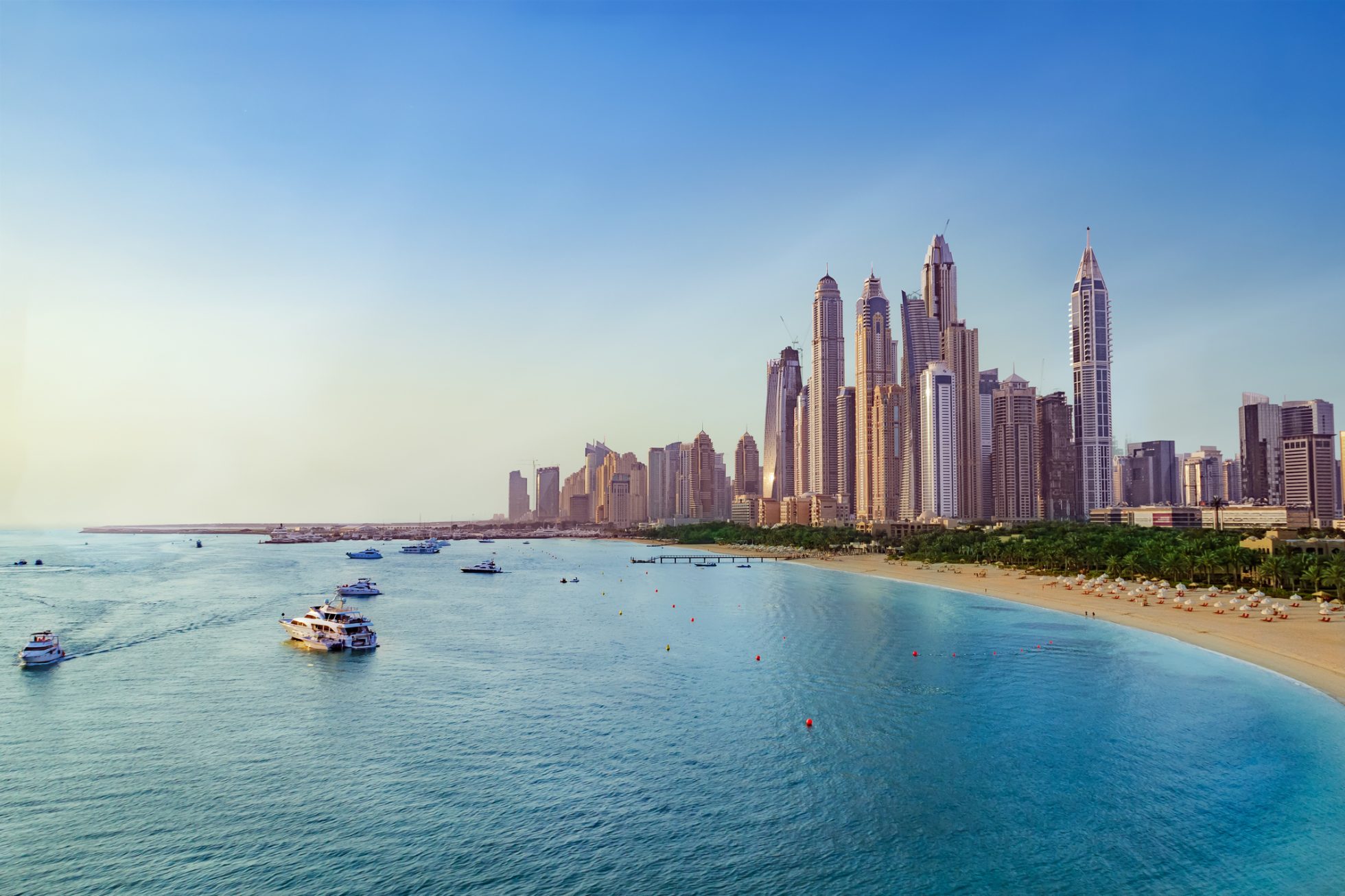 Widok na plaże w Dubaju, Dubaj plaże