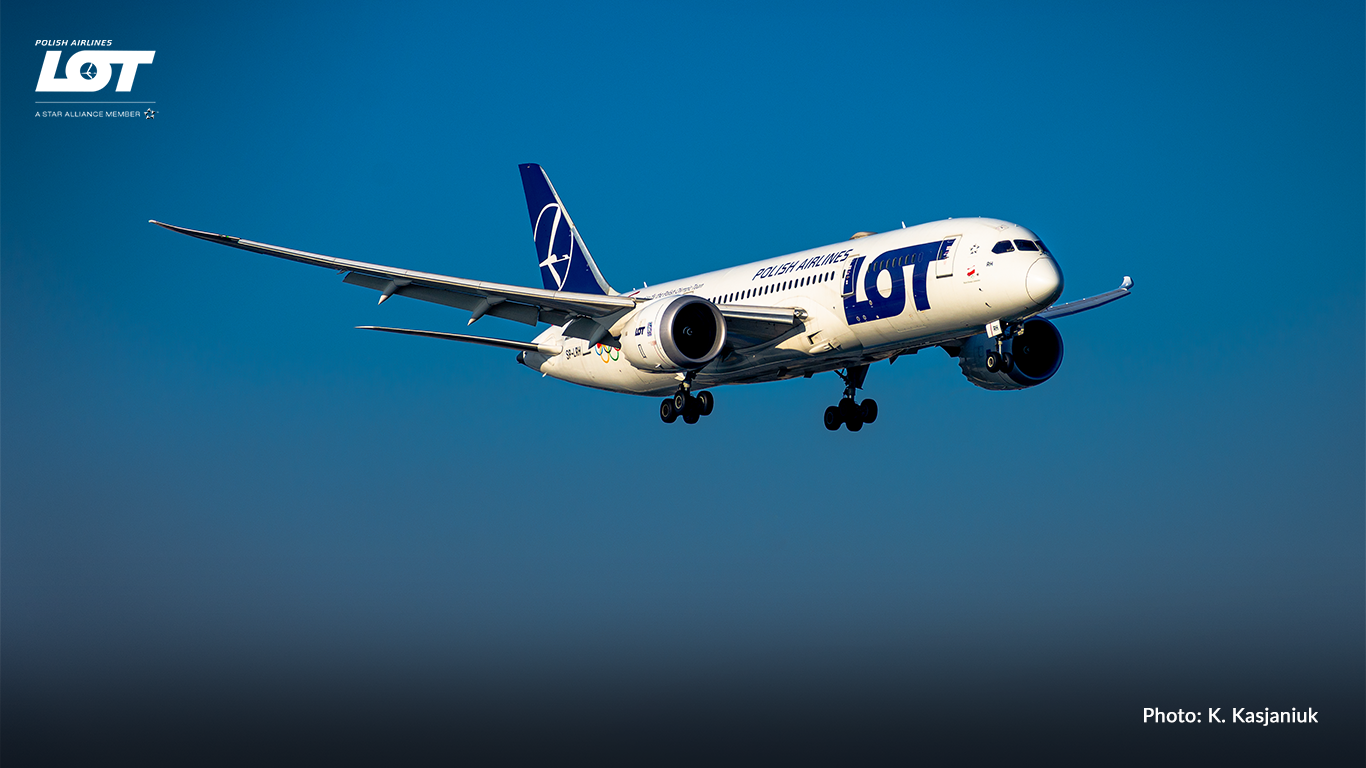Boeing 787 Dreamliner soaring on a sunny day