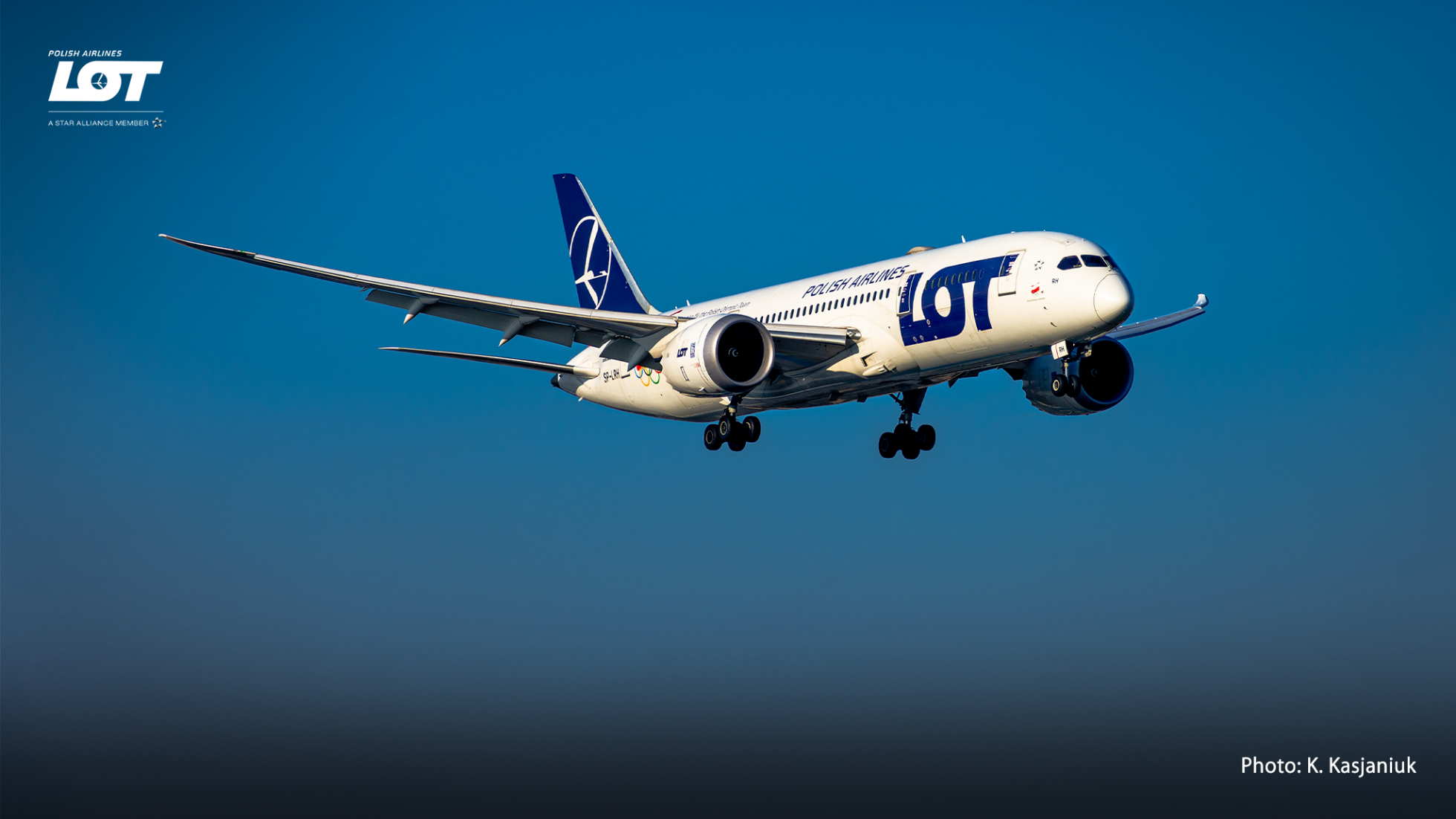 Boeing 787 Dreamliner soaring on a sunny day