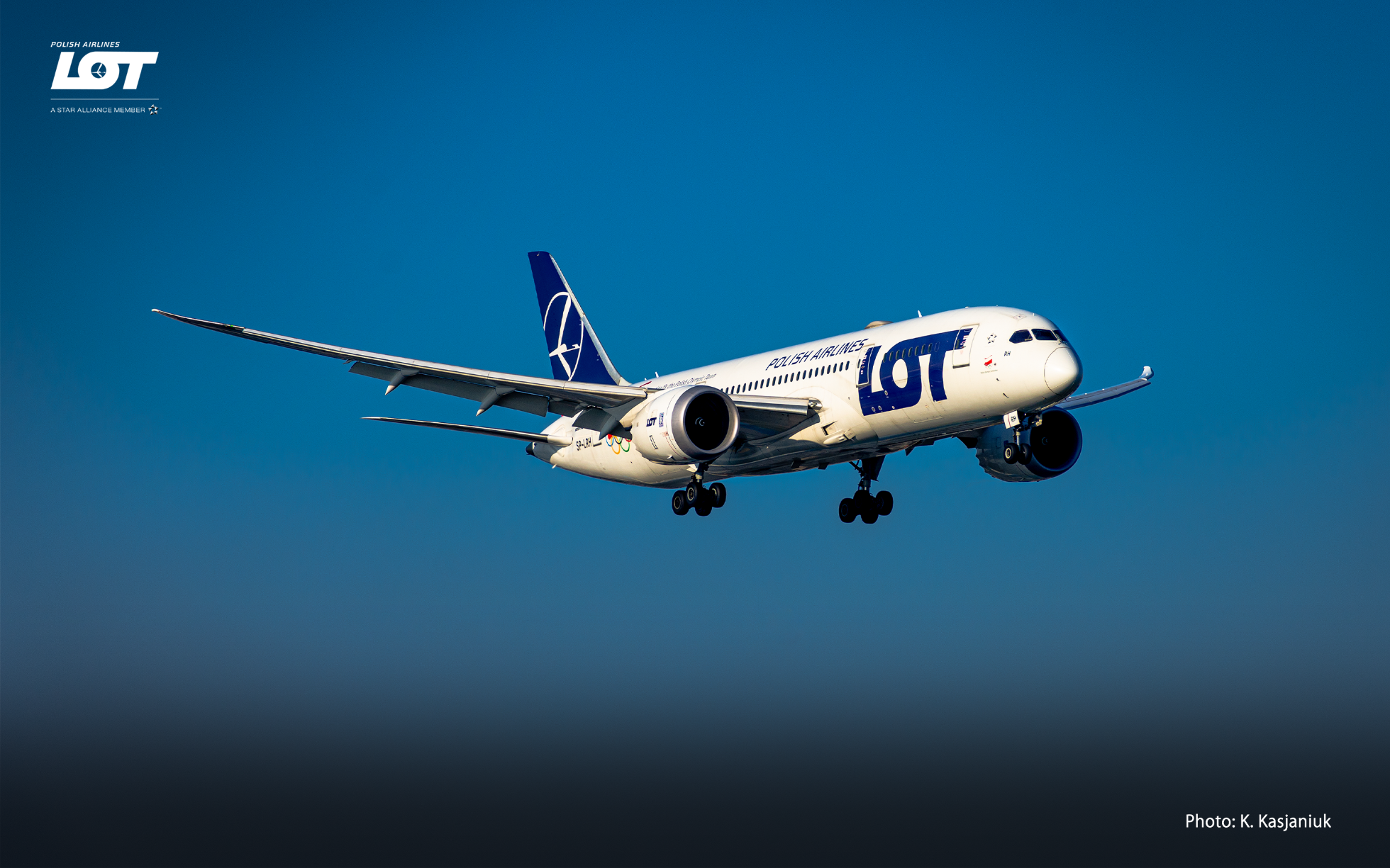 Boeing 787 Dreamliner soaring on a sunny day