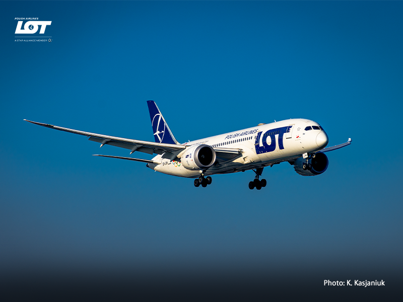 Boeing 787 Dreamliner soaring on a sunny day