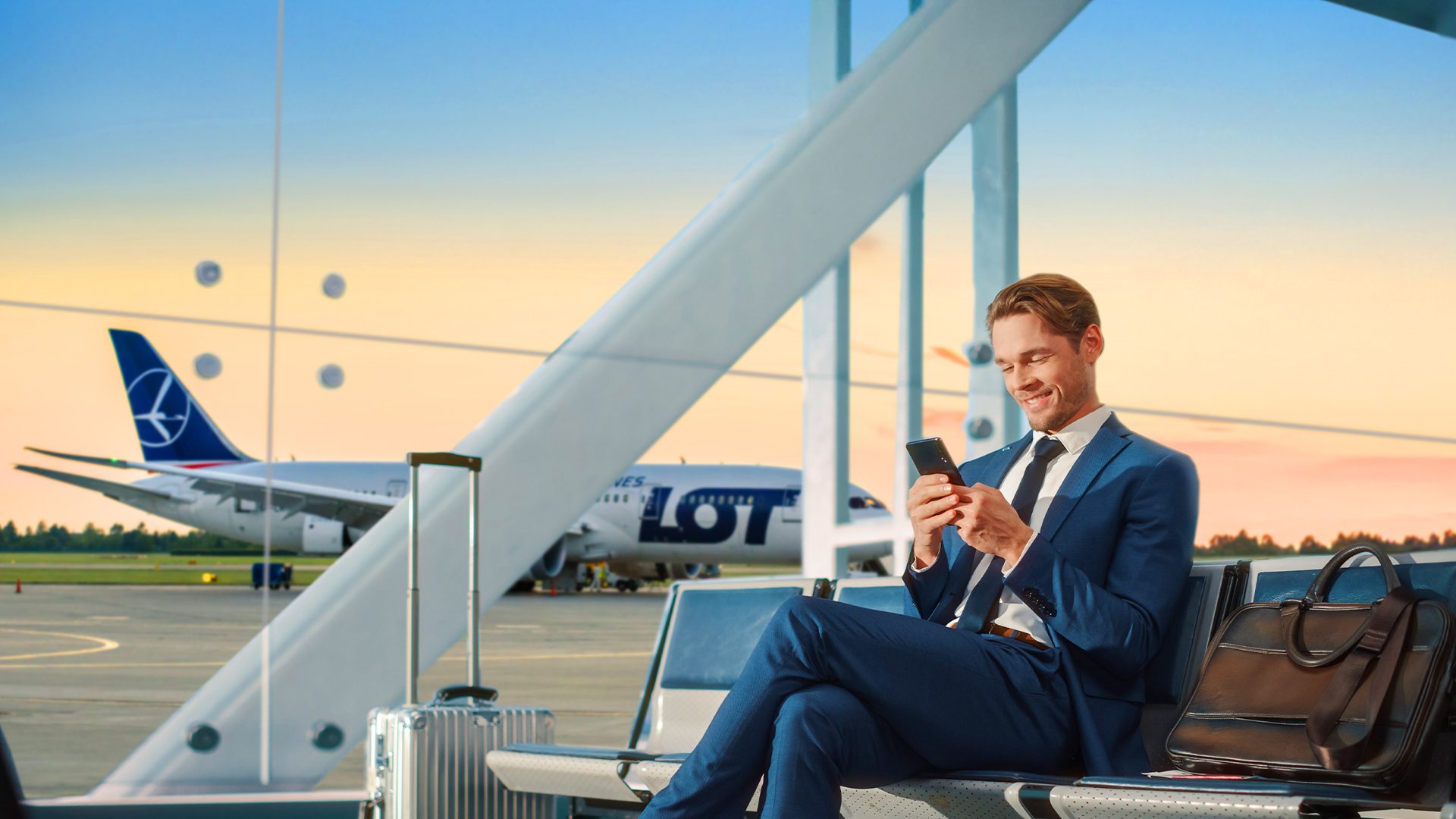 Boeing 787 Dreamliner na tle nieba