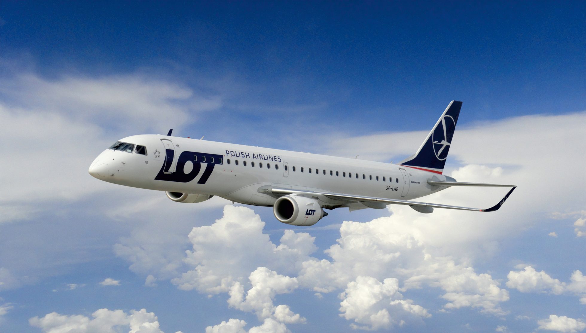 Embraer against the sky
