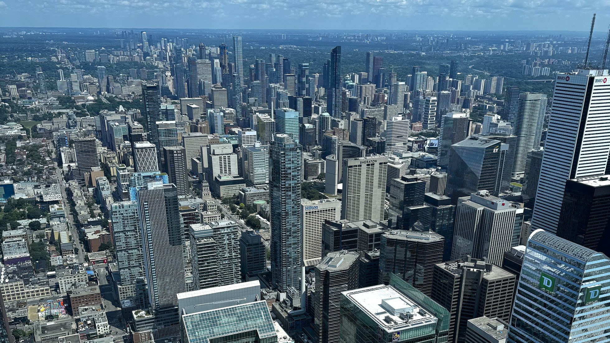 Widok na Toronto z wieży CN