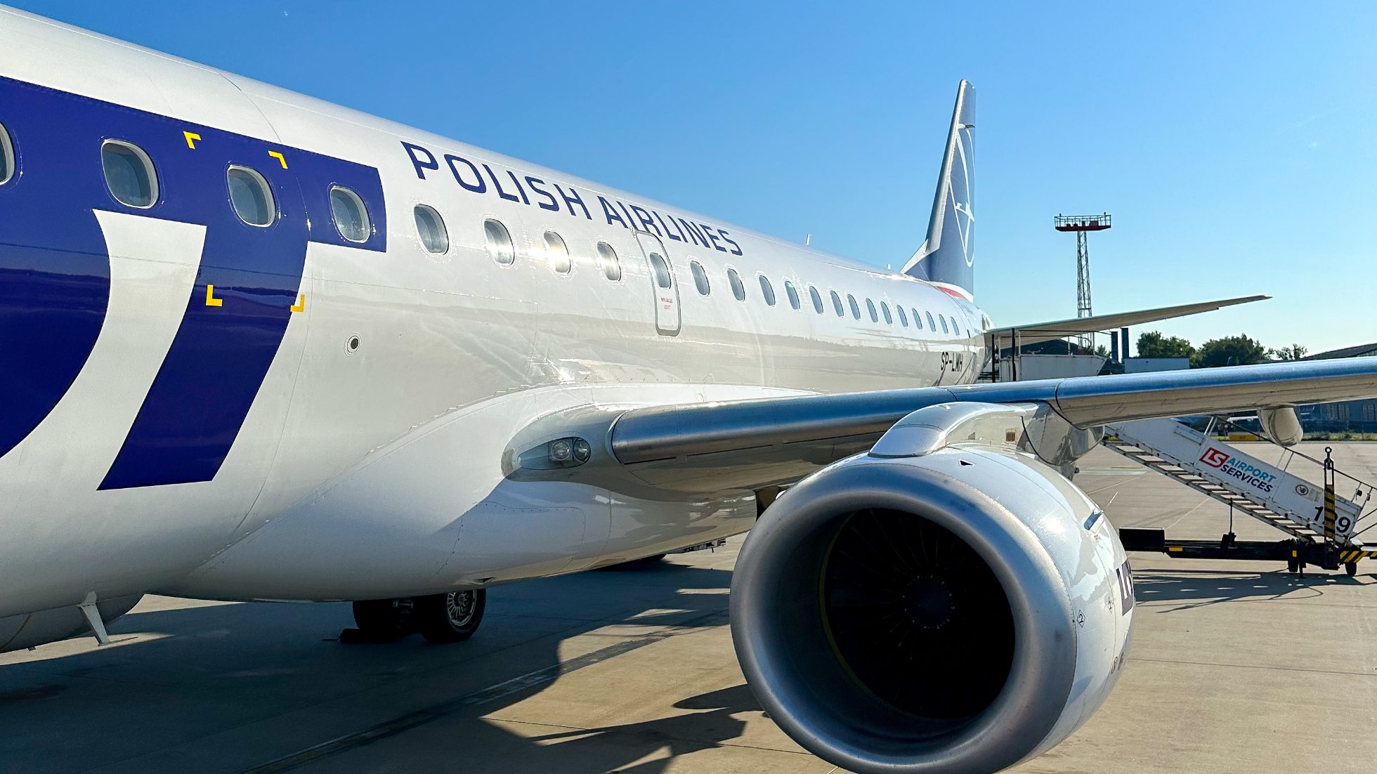 Embraer 195 na Lotnisku Chopina