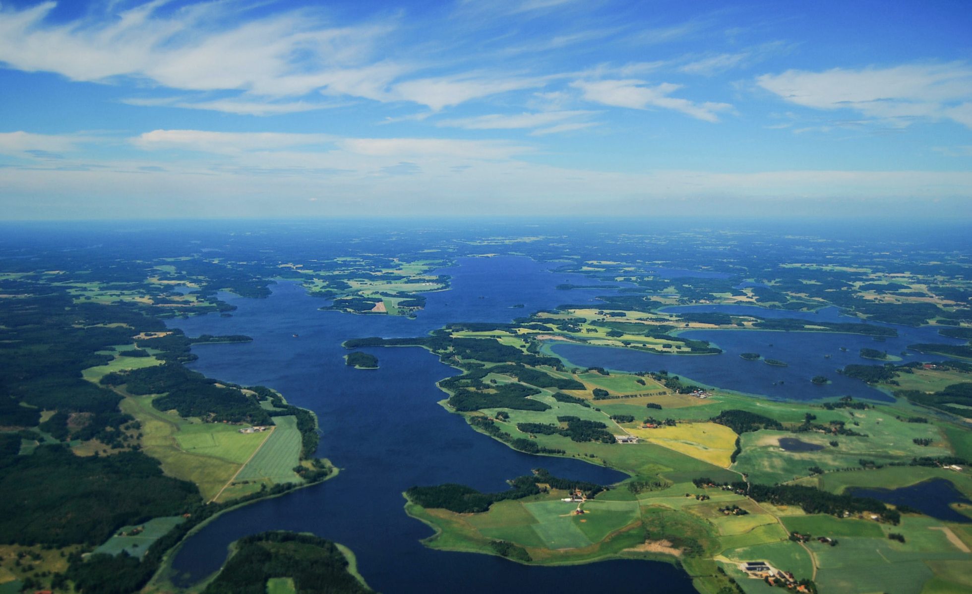 Okolice Sztokholmu-widok z samolotu