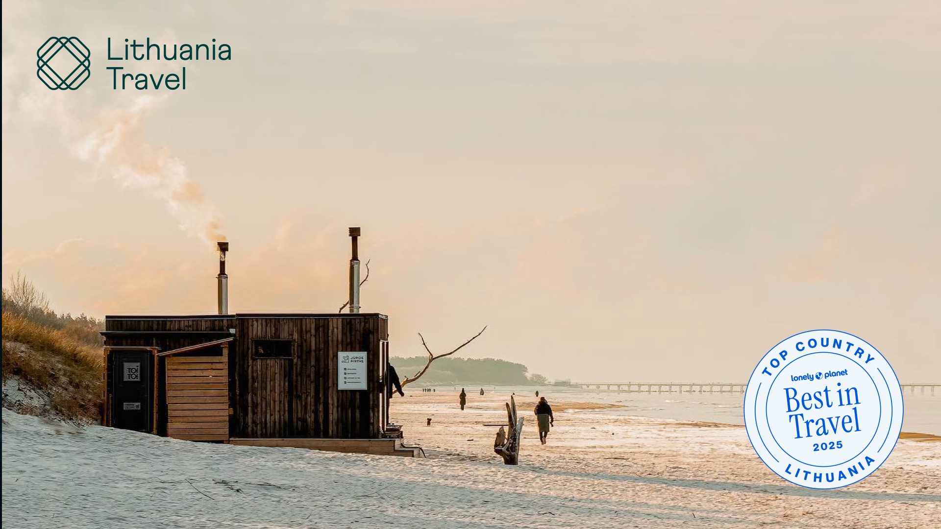 A Baltic Sea beach in Lithuania at sunrise