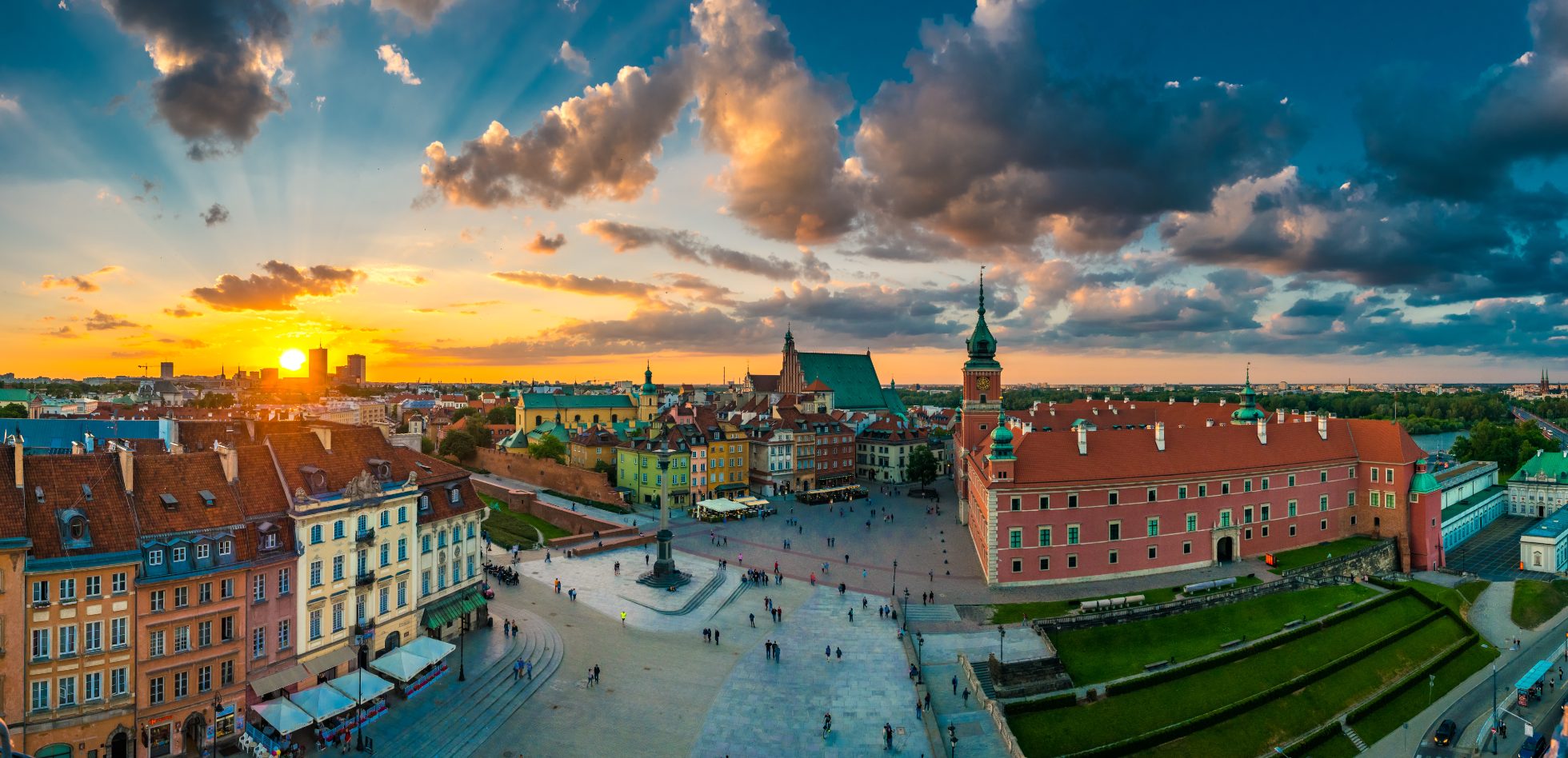 Warszawa z lotu ptaka