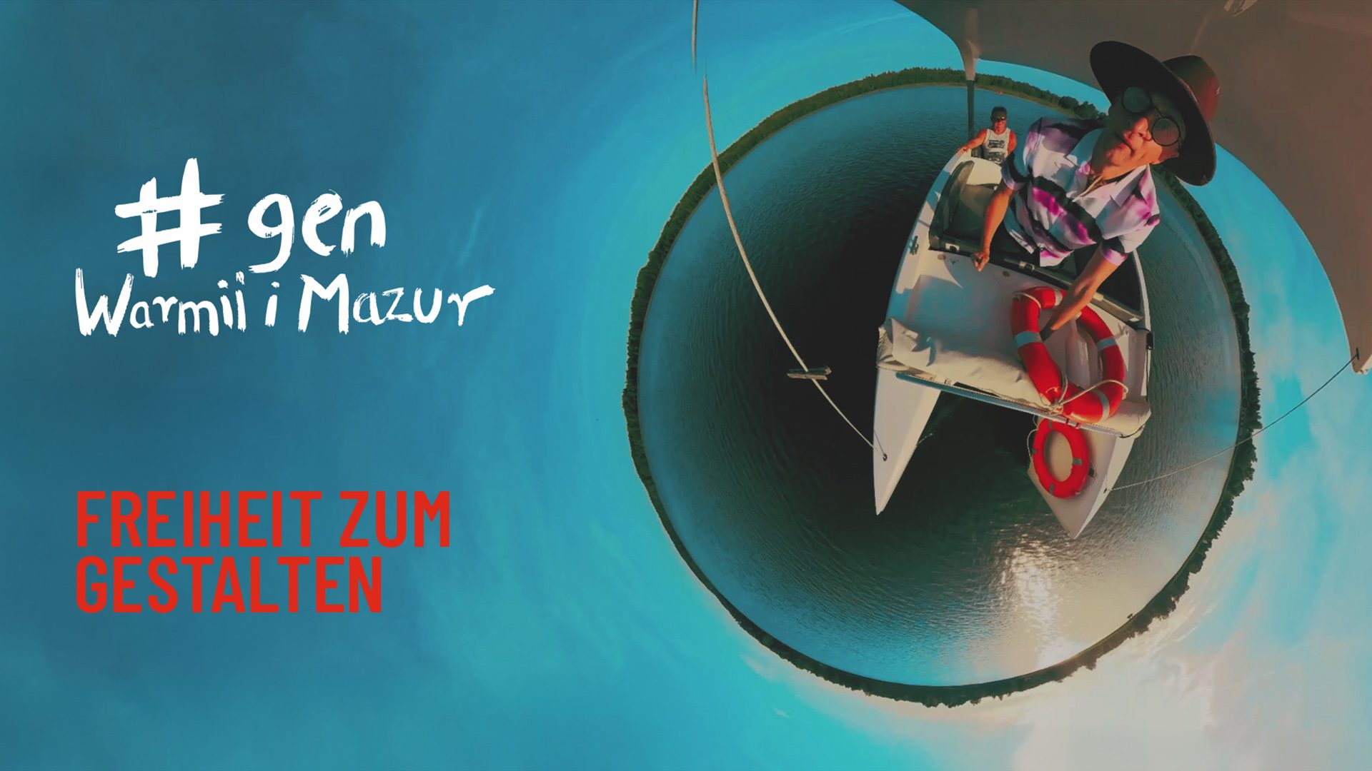 Zwei Männer in einem Boot auf den Masuren