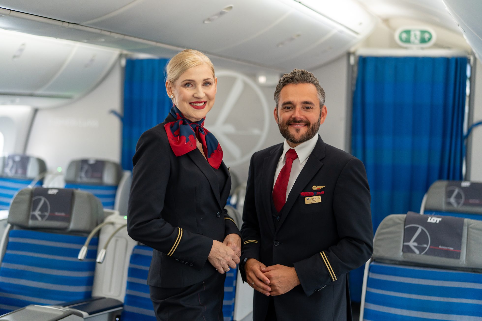 Steward in new airline uniform