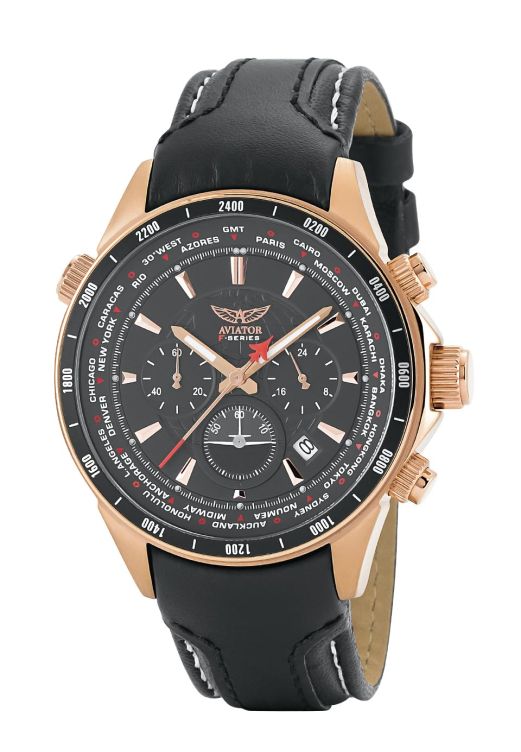 AVIATOR Gents World Time zegarek m ski. Produkt Shop More LOT