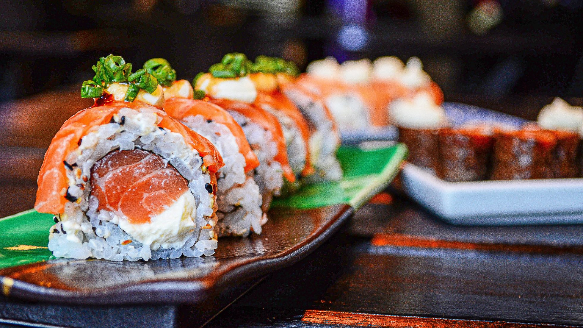 Sushi with smoked salmon