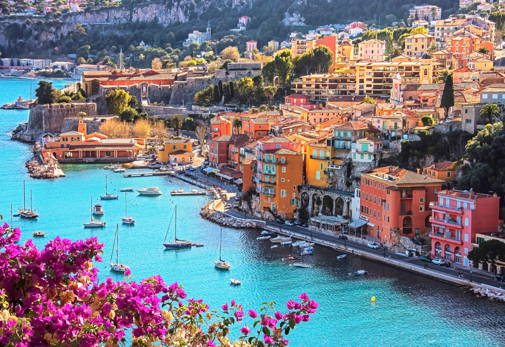 Sunset in Nice. Cheap flights to Nice