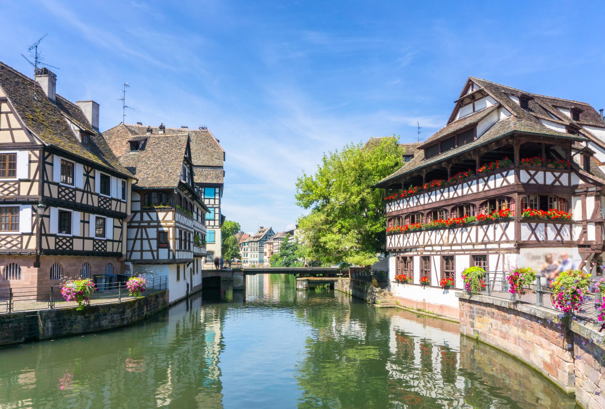 Traditional colorful houses in La Petite France, Strasbourg, Alsace, France