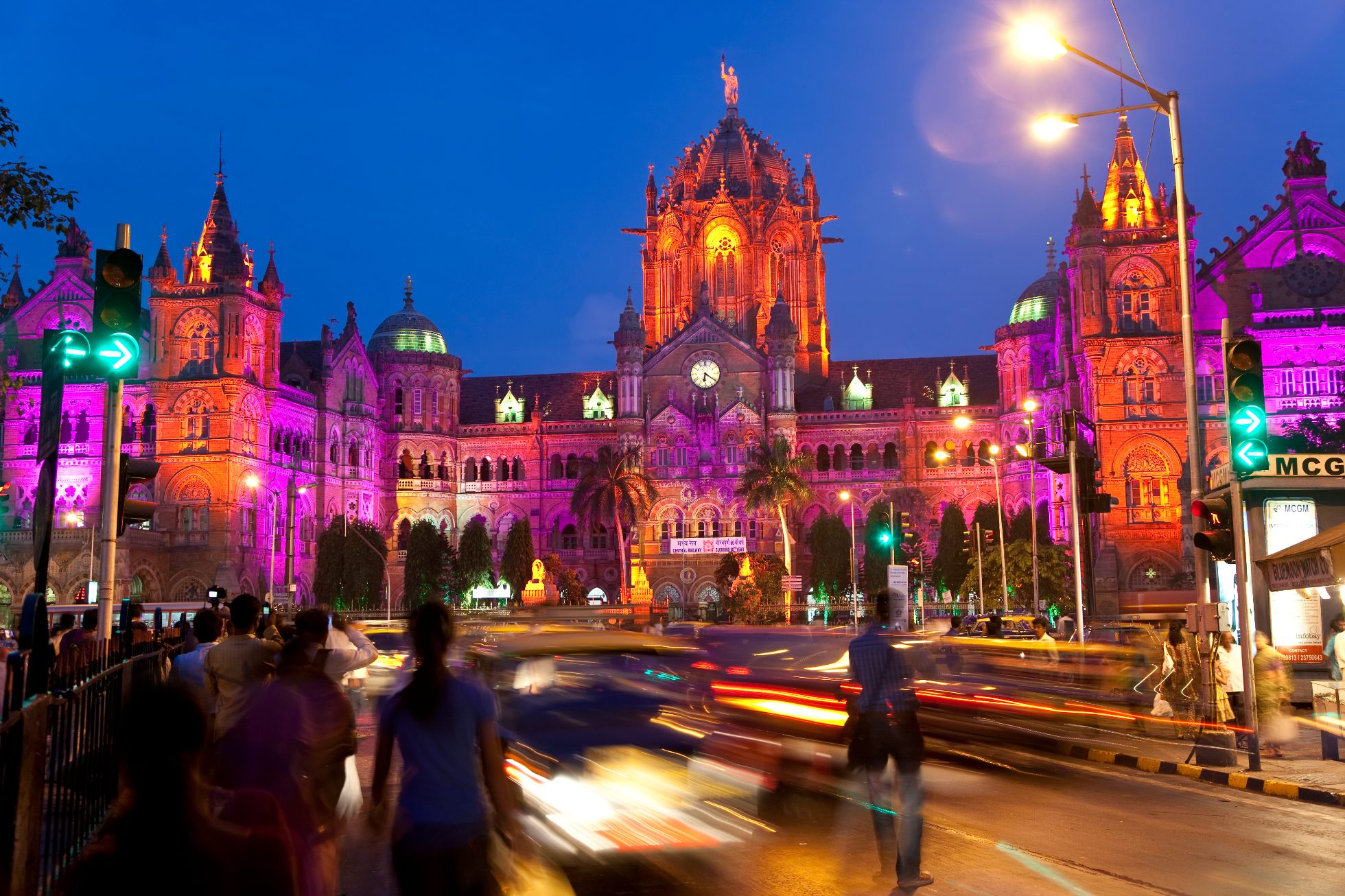 Victoria Terminus or Chhatrapati Shivaji Terminus (CST) in Mumbai, India