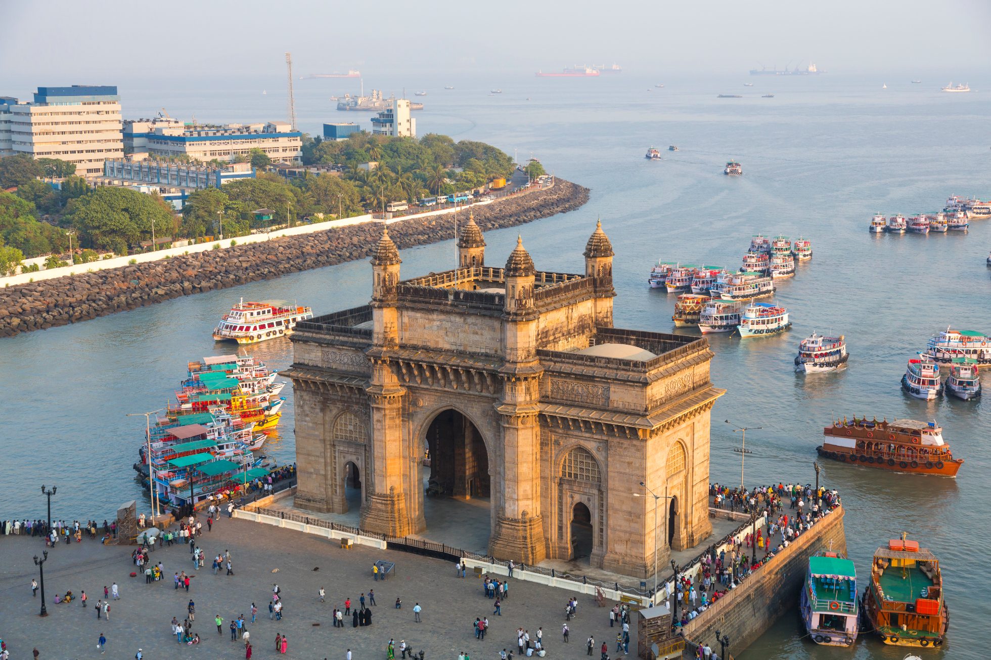 View over Gateway to India, Mumbai (Bombay), India