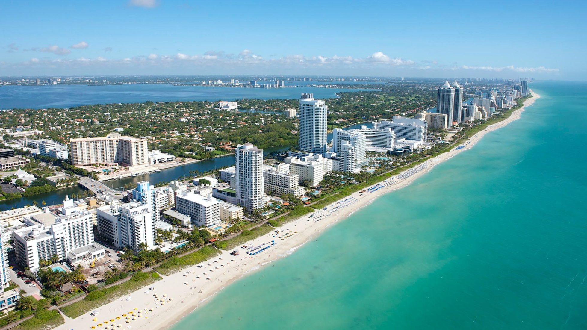 View from a bird's eye view on Miami