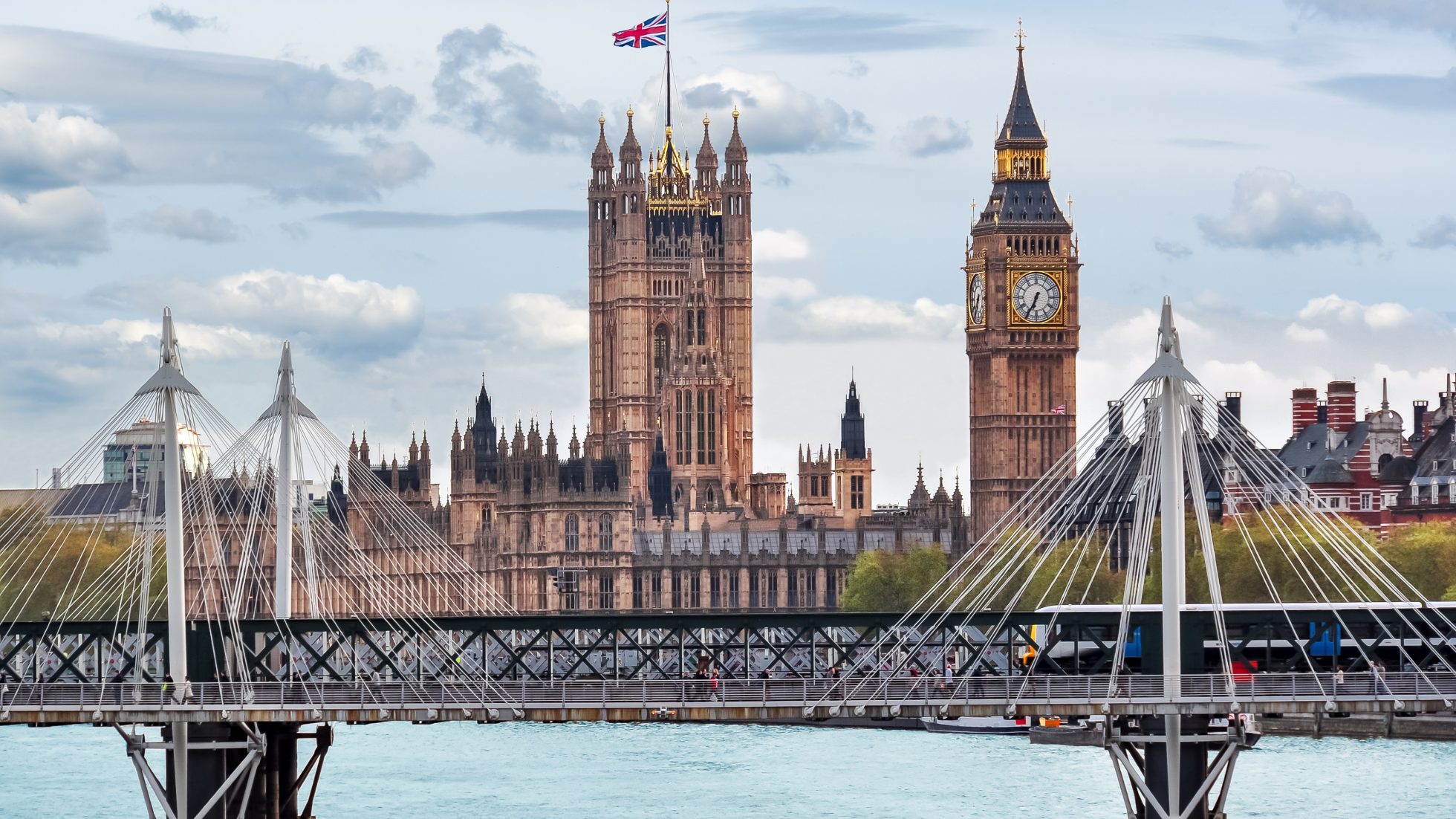 The Palace of Westminster seen from the perspective of the River Thames