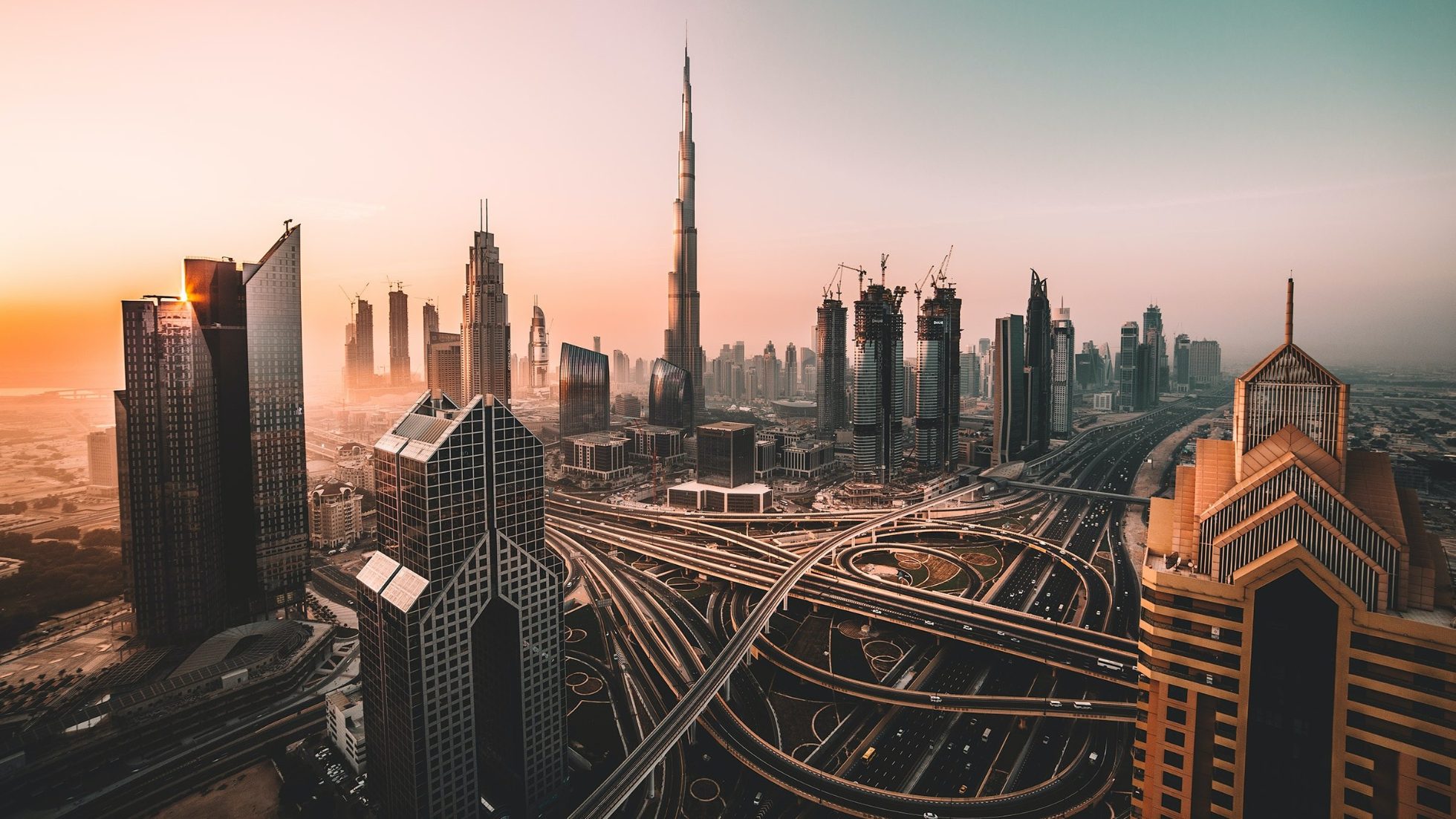 View of the modern city of Dubai