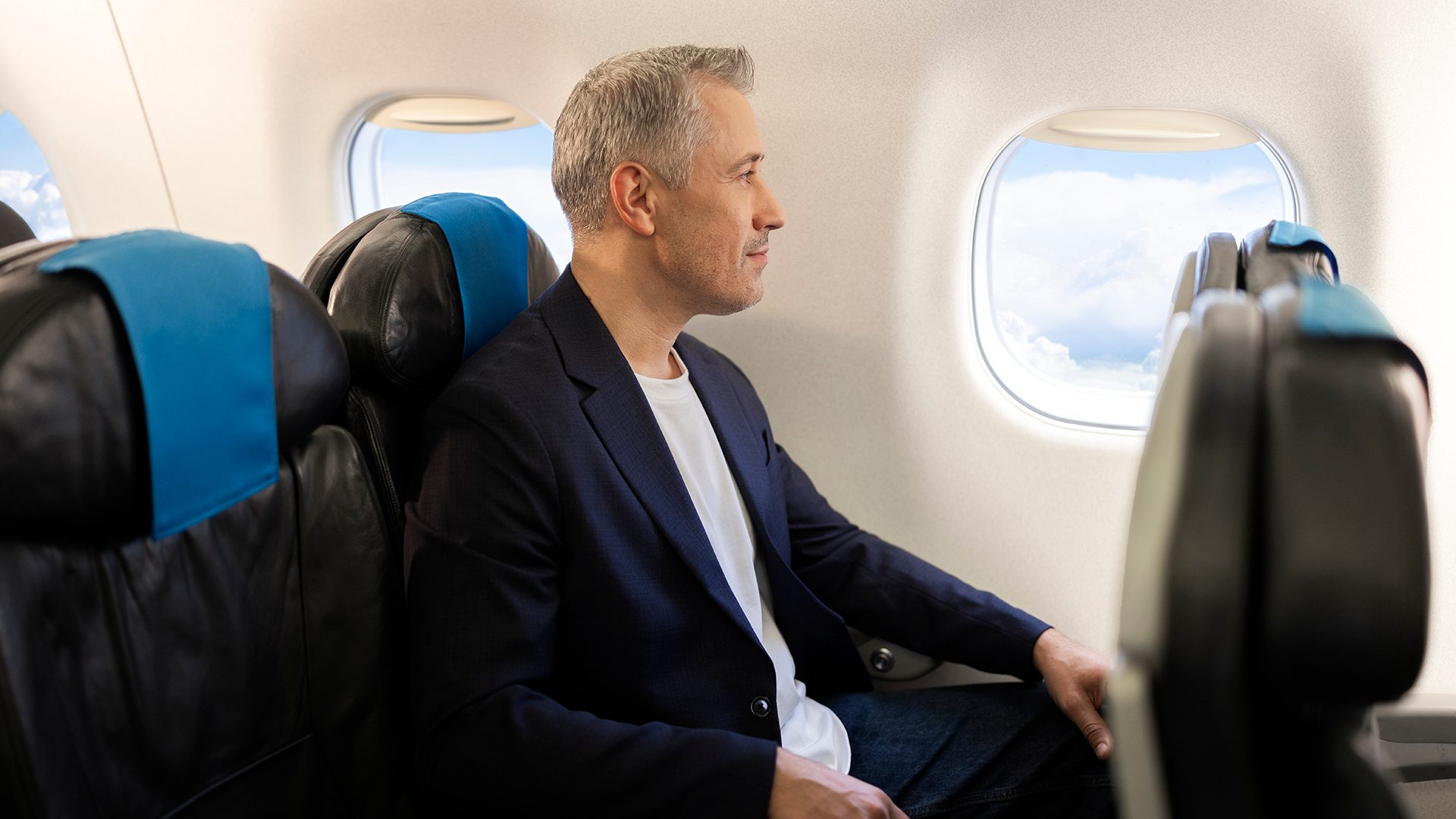 Economy Class of Boeing 787-8 Dreamliner aircraft